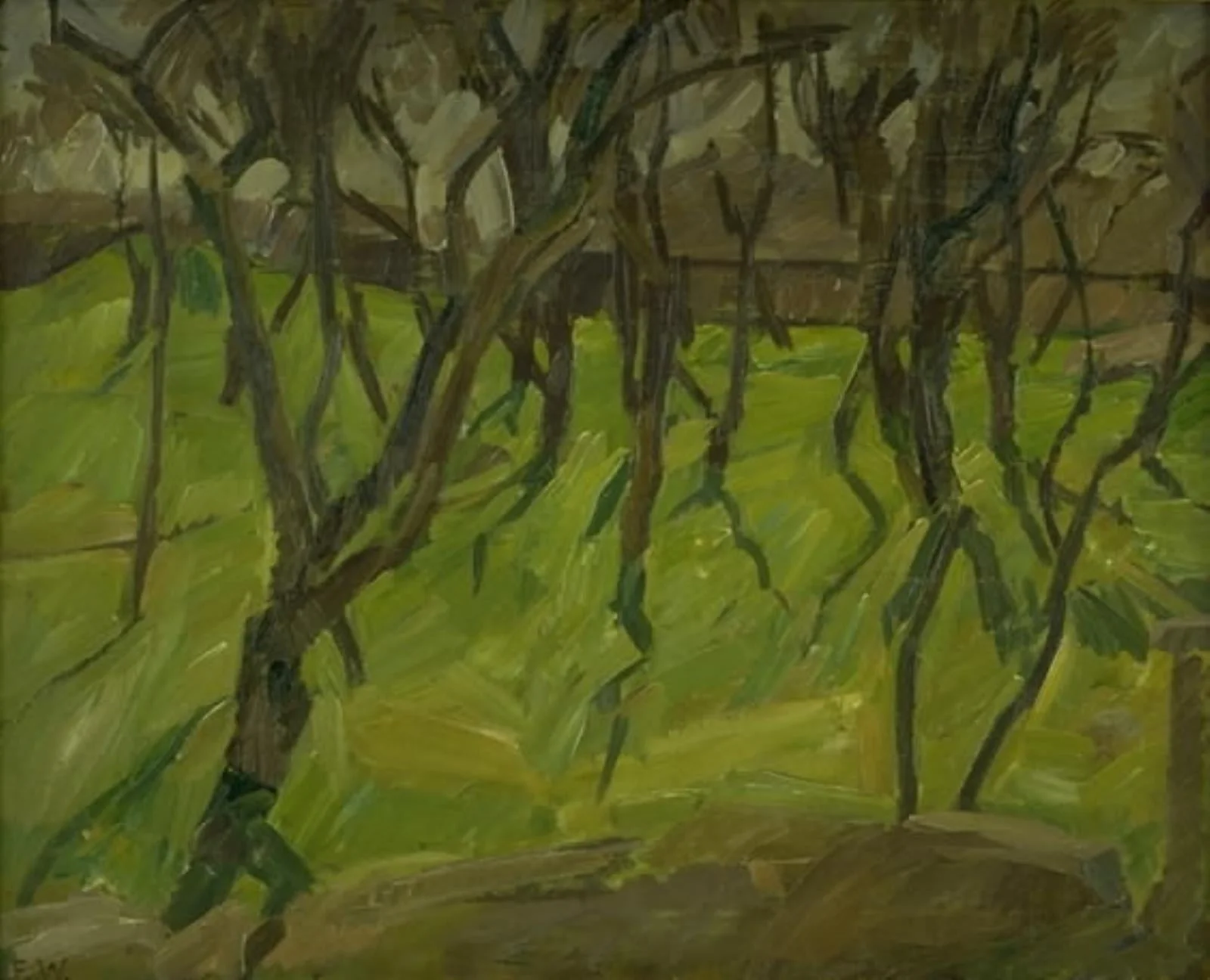 Trees on Christianshavns Vold, by Unknown, 1908
