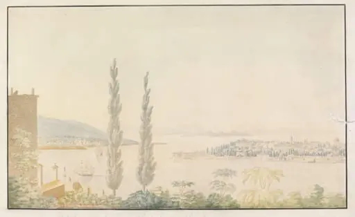 Üsküdar and Saray Burnu from Galata, with the Sea of Marmara in the distance