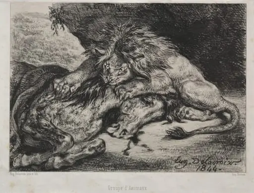 Lion Devouring a Horse