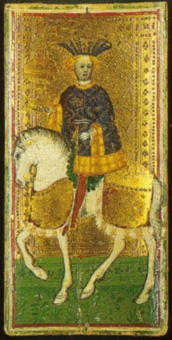 cavaliere di coppe, by Bonifacio Bembo, unspecified, 1440