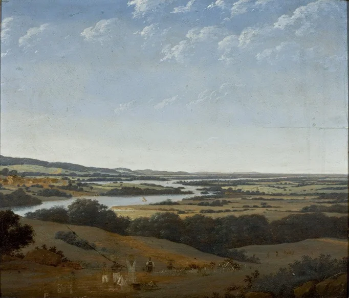 River Landscape in Pernambuco, by Frans Post, oil, 1668