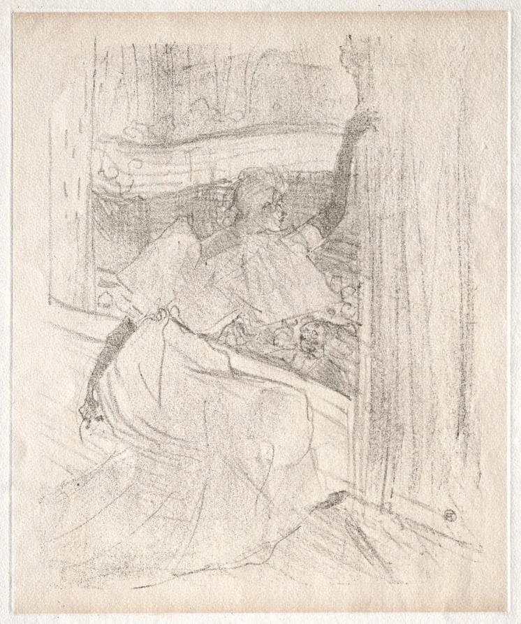 Yvette Guilbert:  Saluant le public, by Henri de Toulouse-Lautrec, 1898