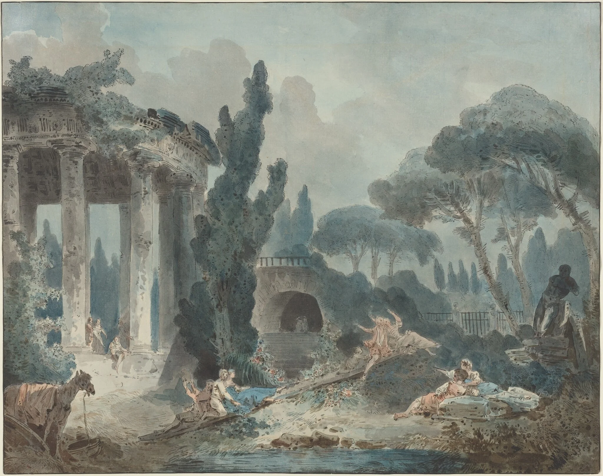 The Seesaw, by Unknown, ink, 1770