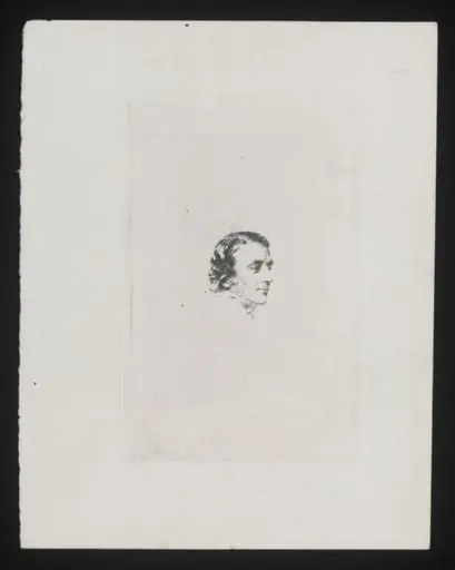 Copy of a print of a man's head