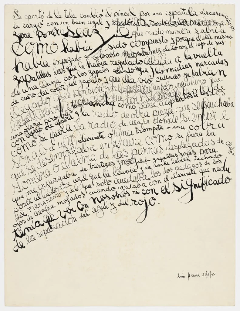Untitled, by León Ferrari, ink, 1965