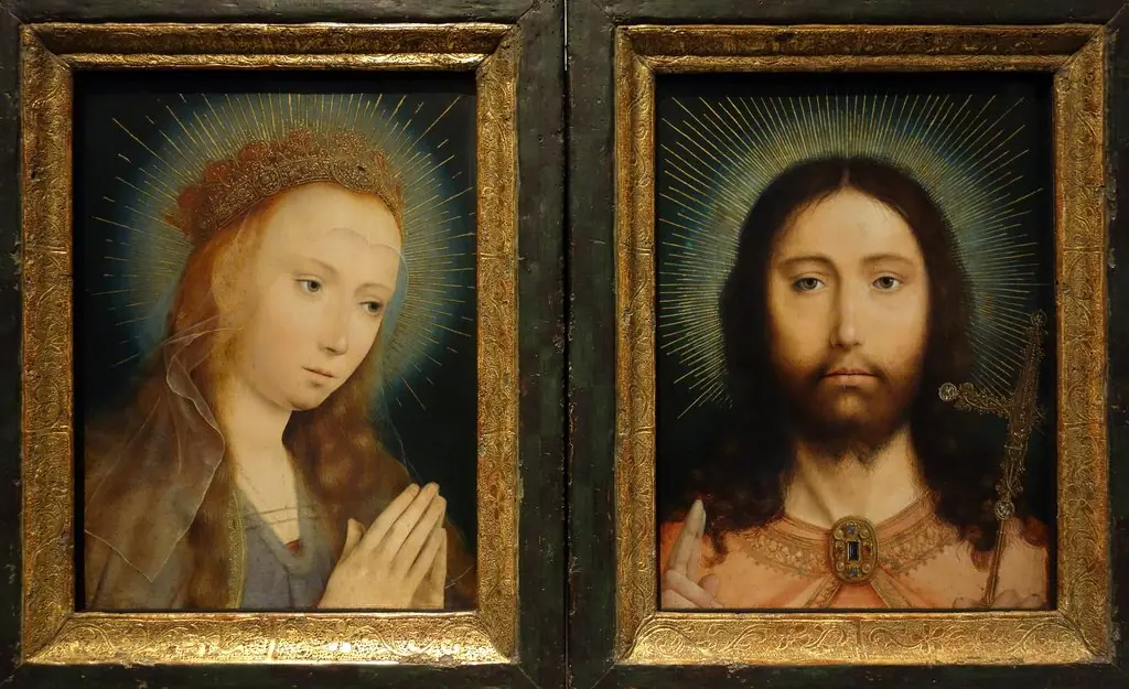 Christ Salvator Mundi and Mary at Prayer