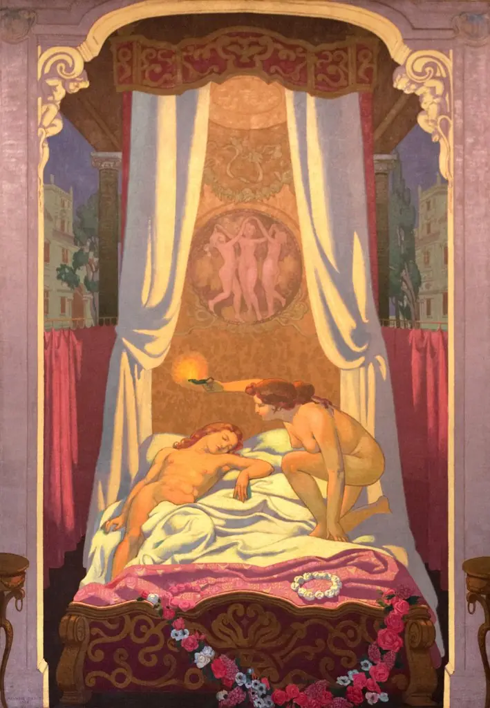Panel 3. Psyche Discovers that Her Mysterious Lover is Eros