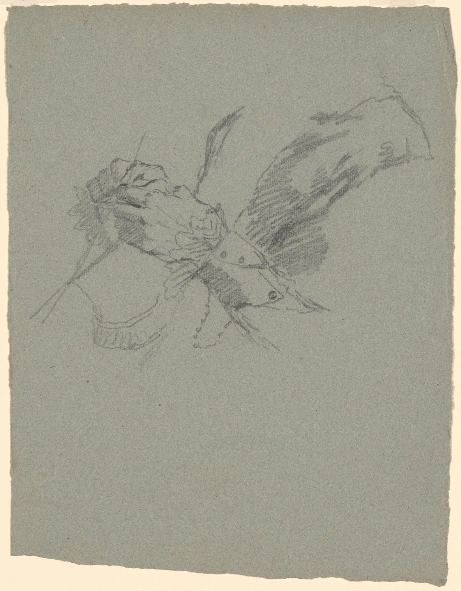 Study of Hands Knitting [recto], by Perry, Enoch Wood, Jr., graphite, 1880