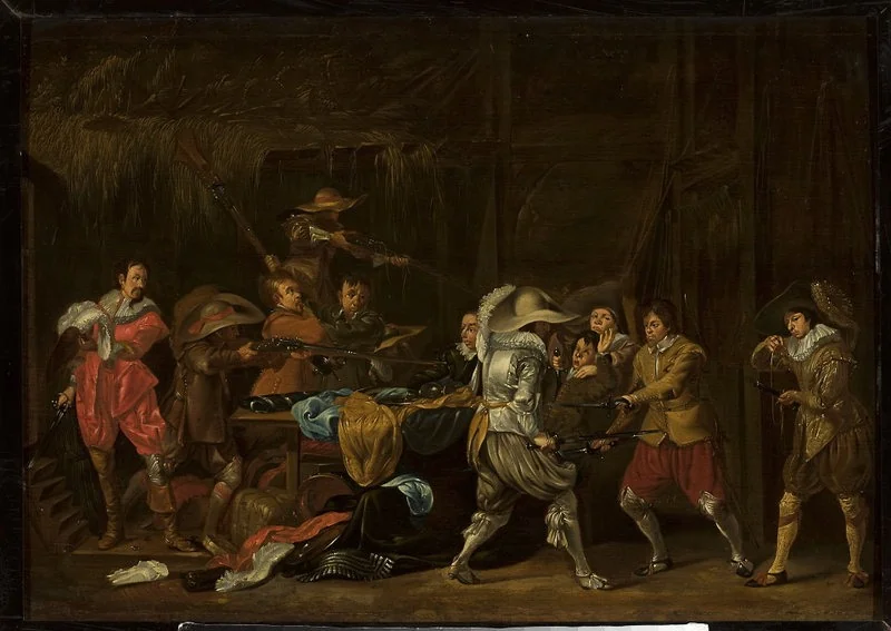 Soldiers’ fight, by Willem Cornelisz Duyster, oil, 1627