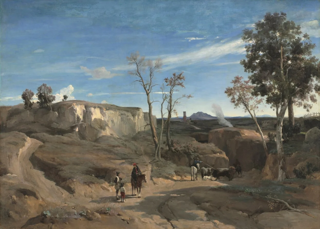 La Cervara, the Roman Campagna, by Jean Baptiste Camille Corot, unspecified, 1830