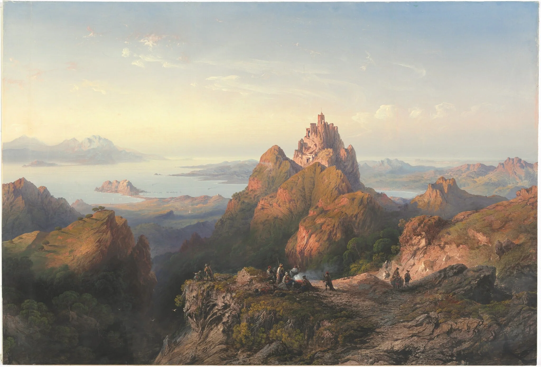 Balaklava, by Carlo Bossoli, gouache, 1857