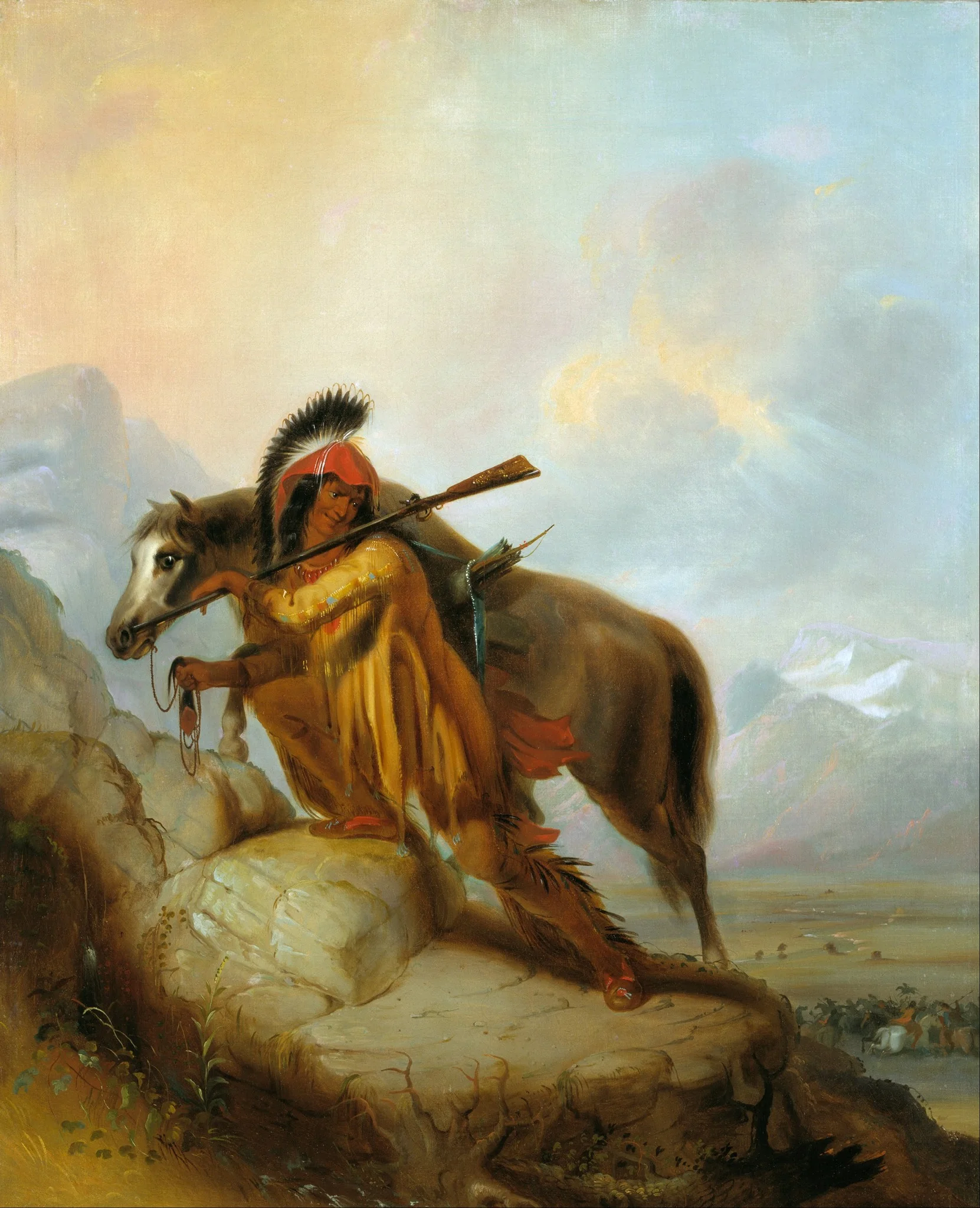The Scalplock, by Alfred Jacob Miller, oil, 1850