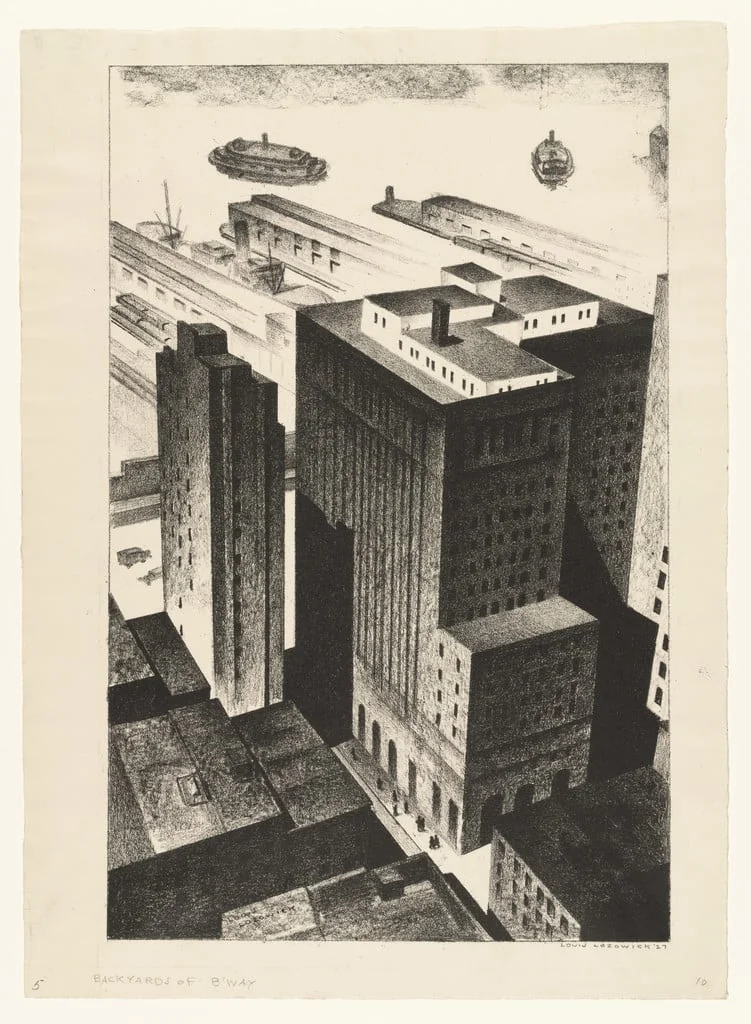Untitled, by Louis Lozowick, ink, 1926