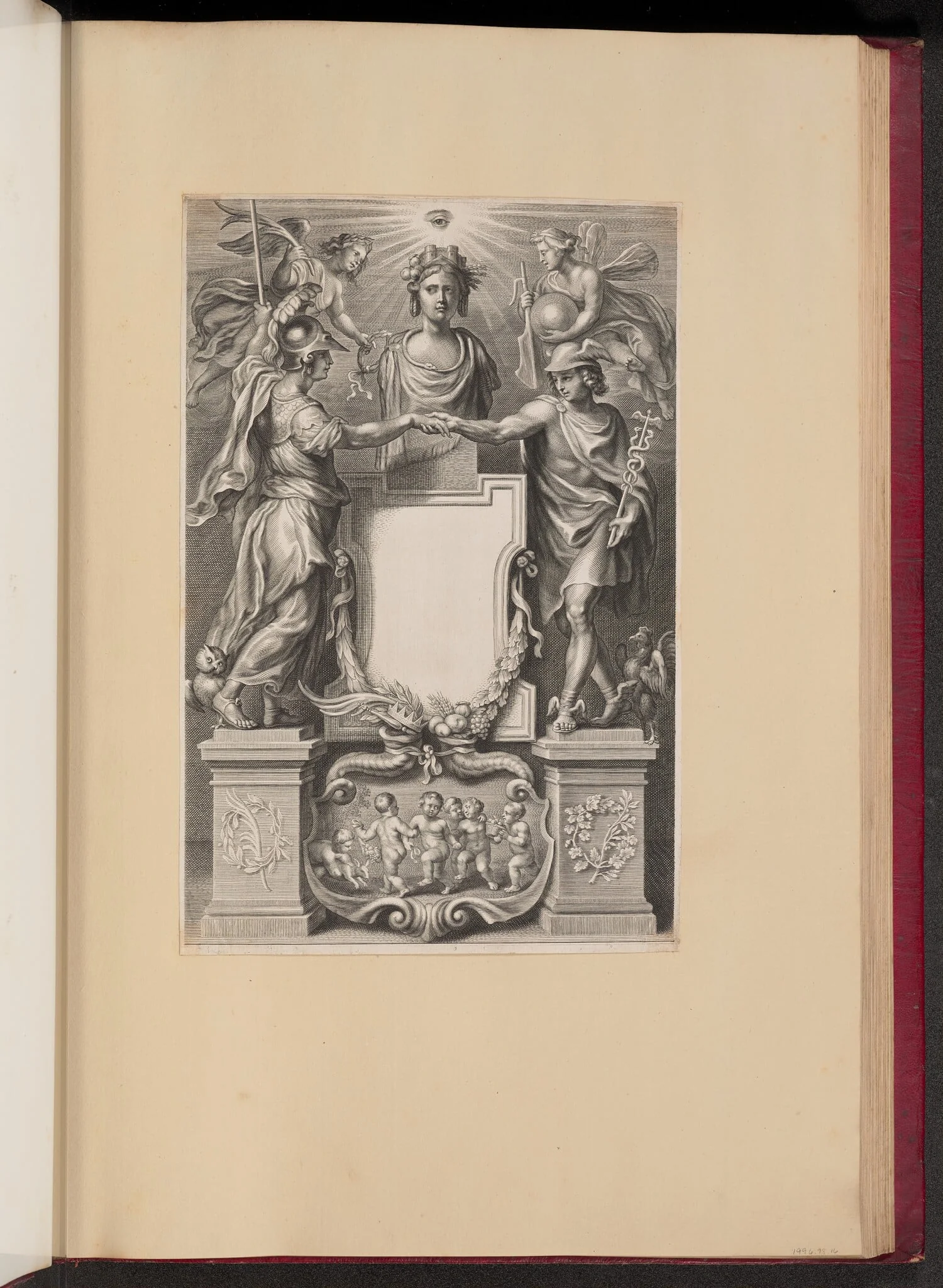Title Page for Frederik de Marselaer, Legatvs, by Cornelis Galle II, ink, 1666