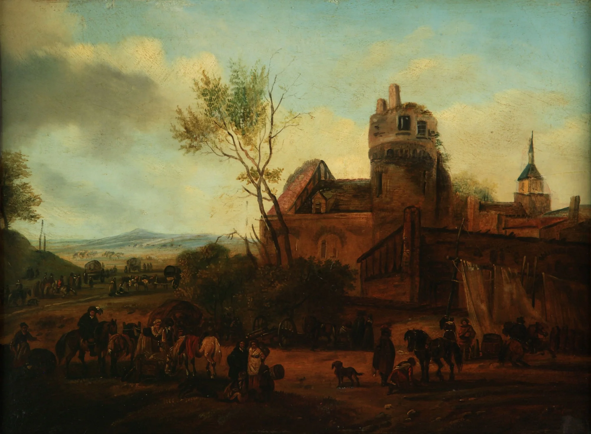 Landscape with camp