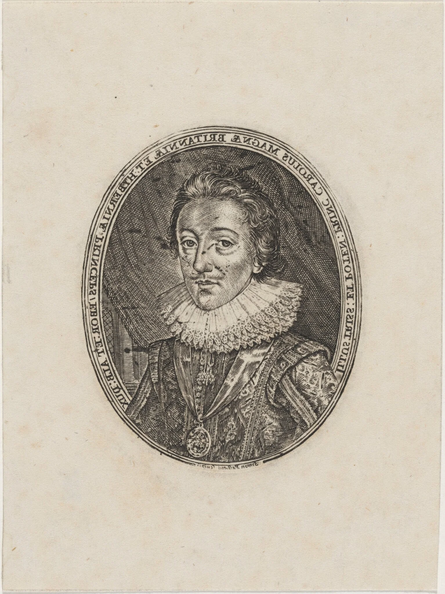 Charles I, King of England, by Simon van de Passe, ink, 1621