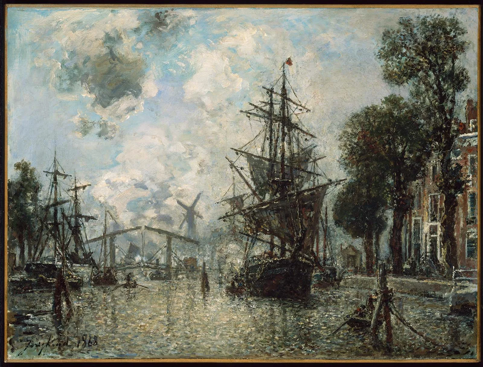 Harbor Scene in Holland