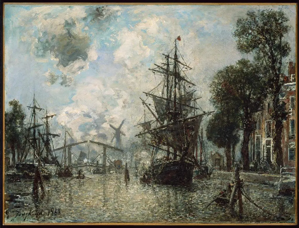 Harbor Scene in Holland