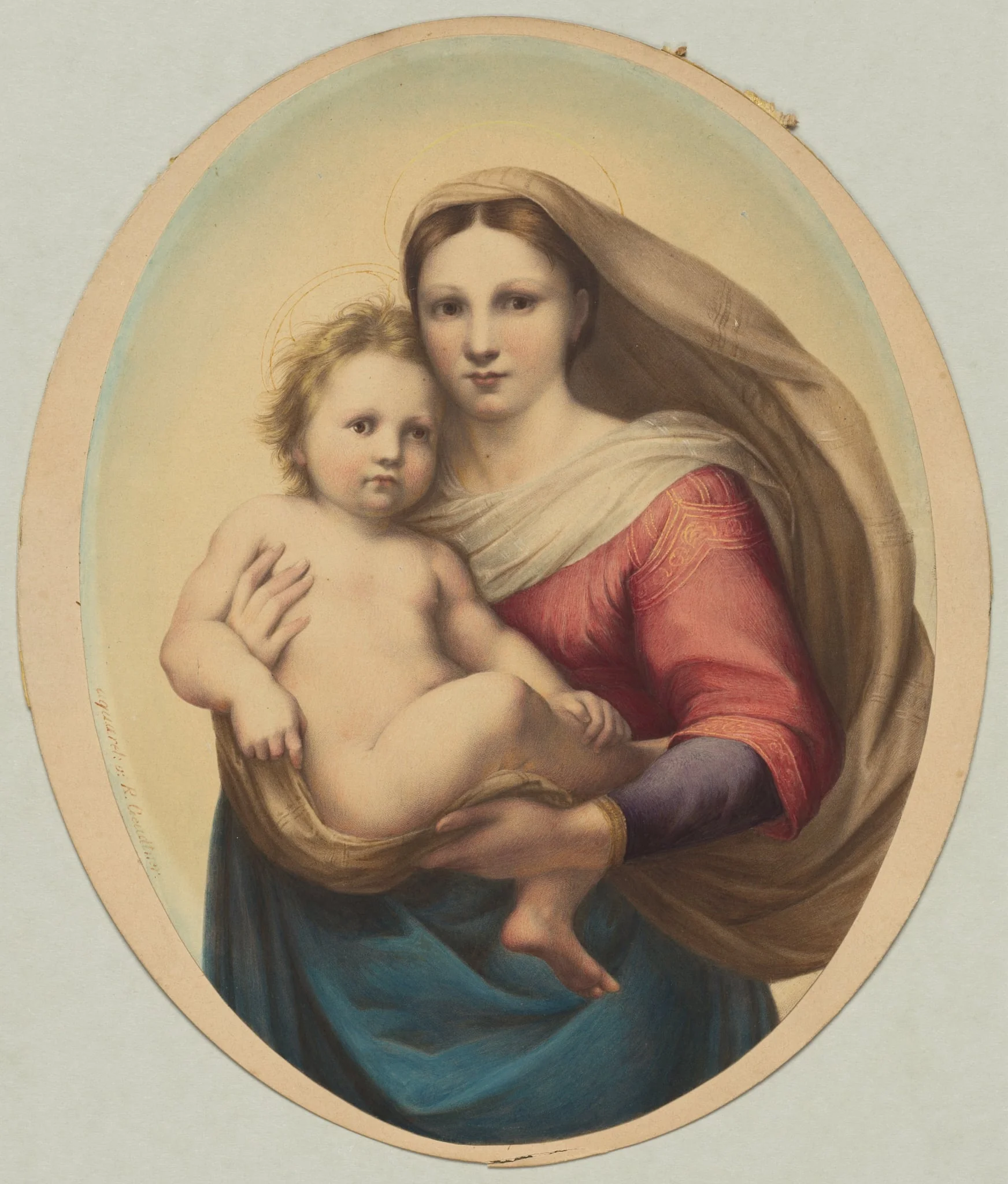 Copy after Raphael's Sistine Madonna, by Rudolph Geudtner, 1852