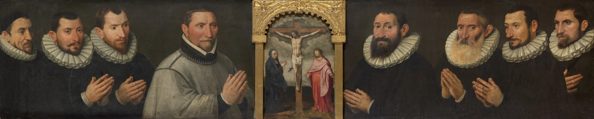 Calvary Amongst Portraits, by Unknown, oil, 1596