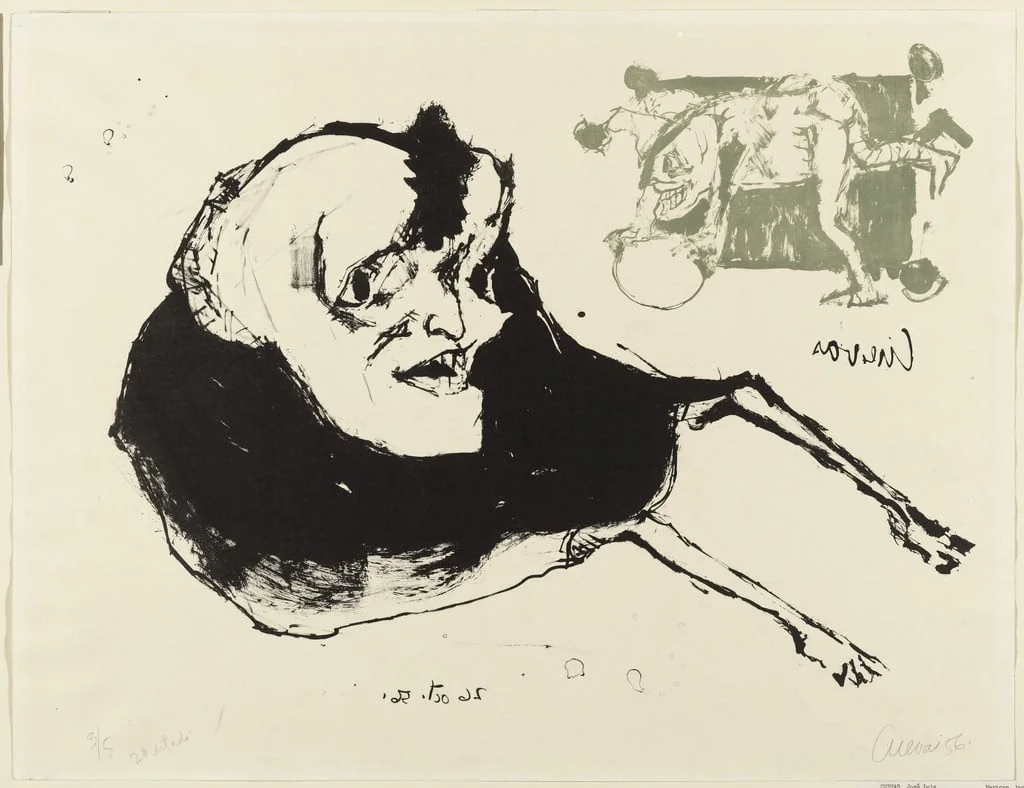 Untitled, by José Luis Cuevas, ink, 1956