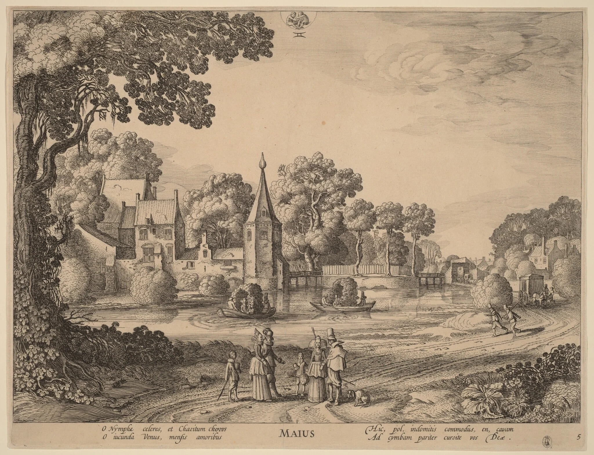 May, by Jan van de Velde, ink, 1617