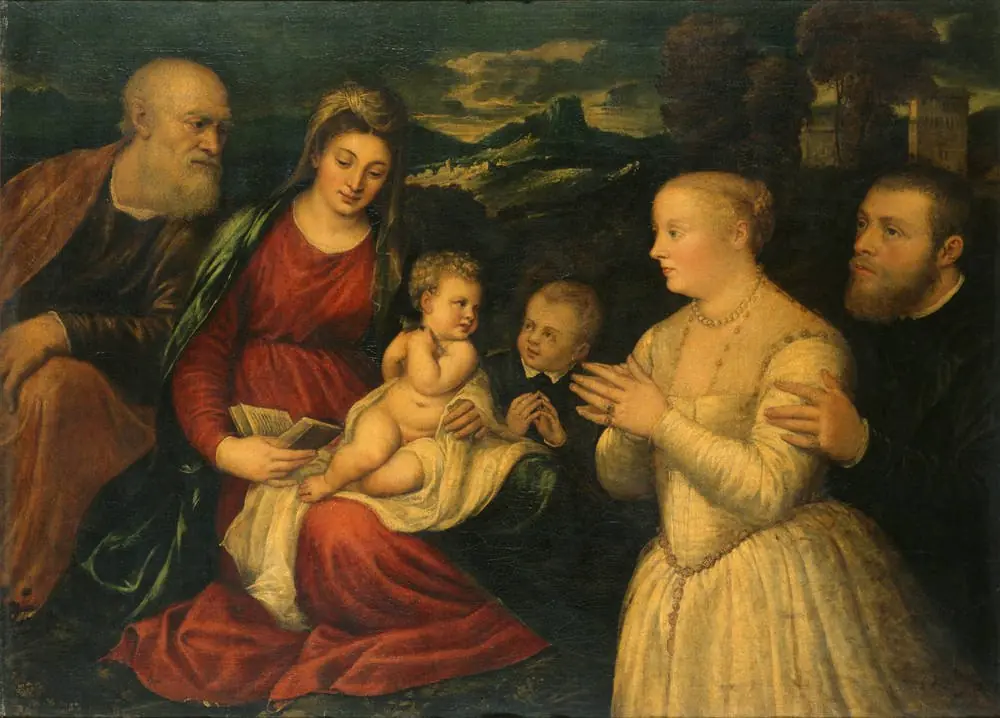 The Holy Family with Donors