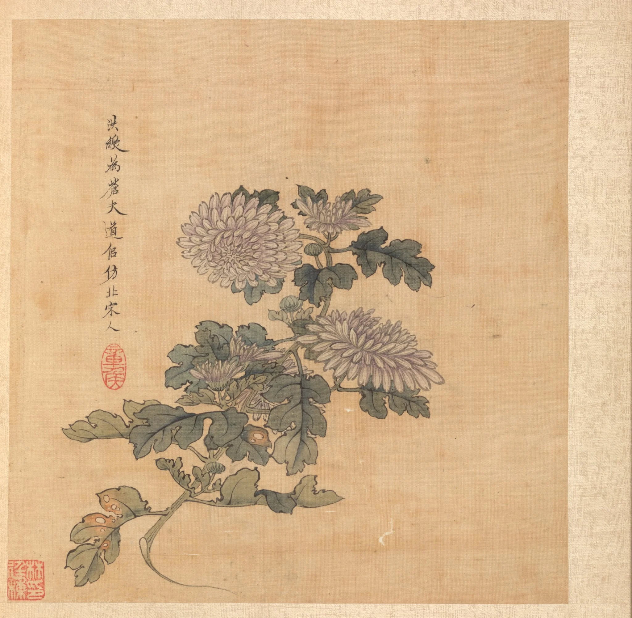 Paintings after Ancient Masters: Chrysanthemum, by Chen Hongshou, unspecified, 1625