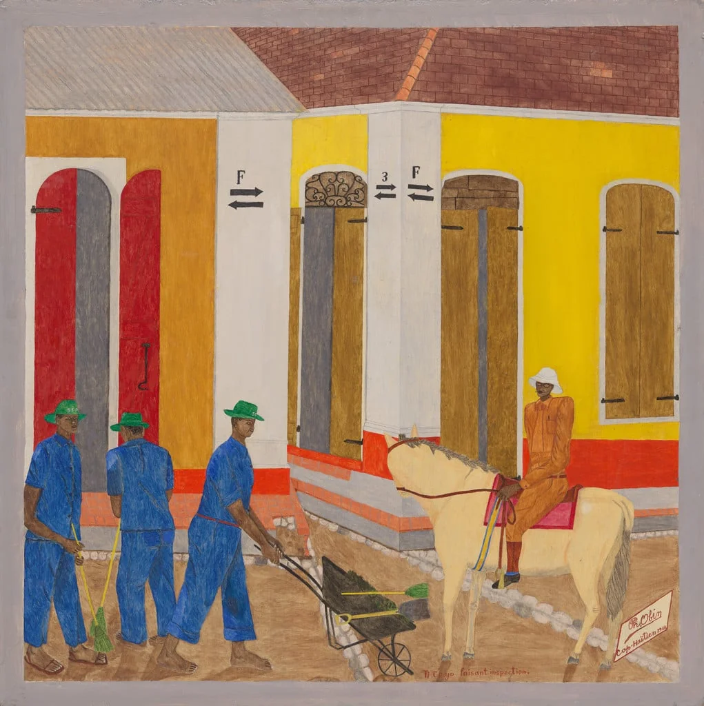 Untitled, by Philomé Obin, oil, 1948