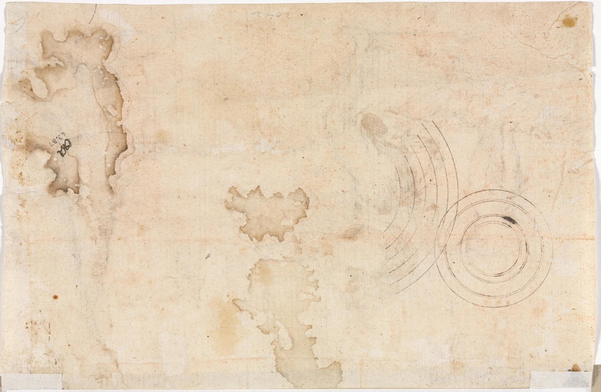 Concentric Circles (verso), by Girolamo Romanino, 1535