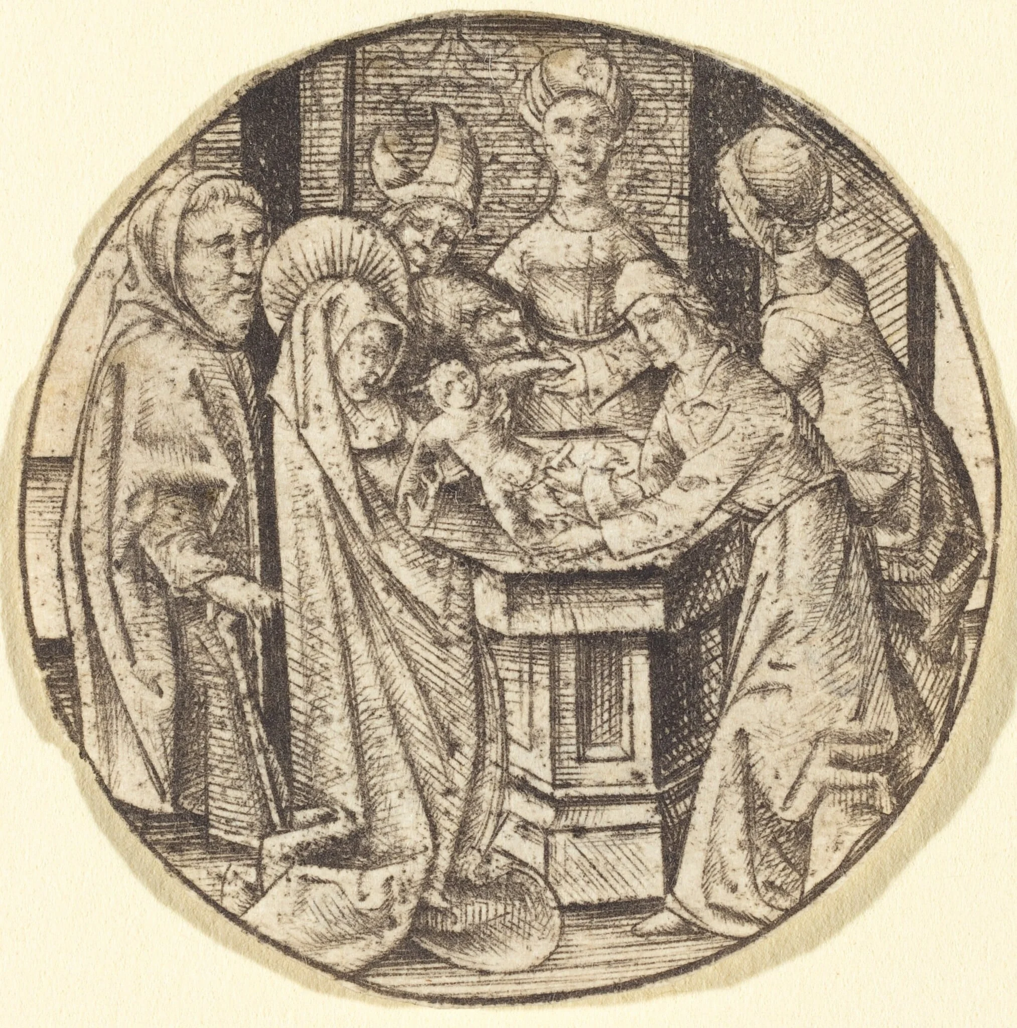 The Circumcision, by Israhel van Meckenem, ink, 1475