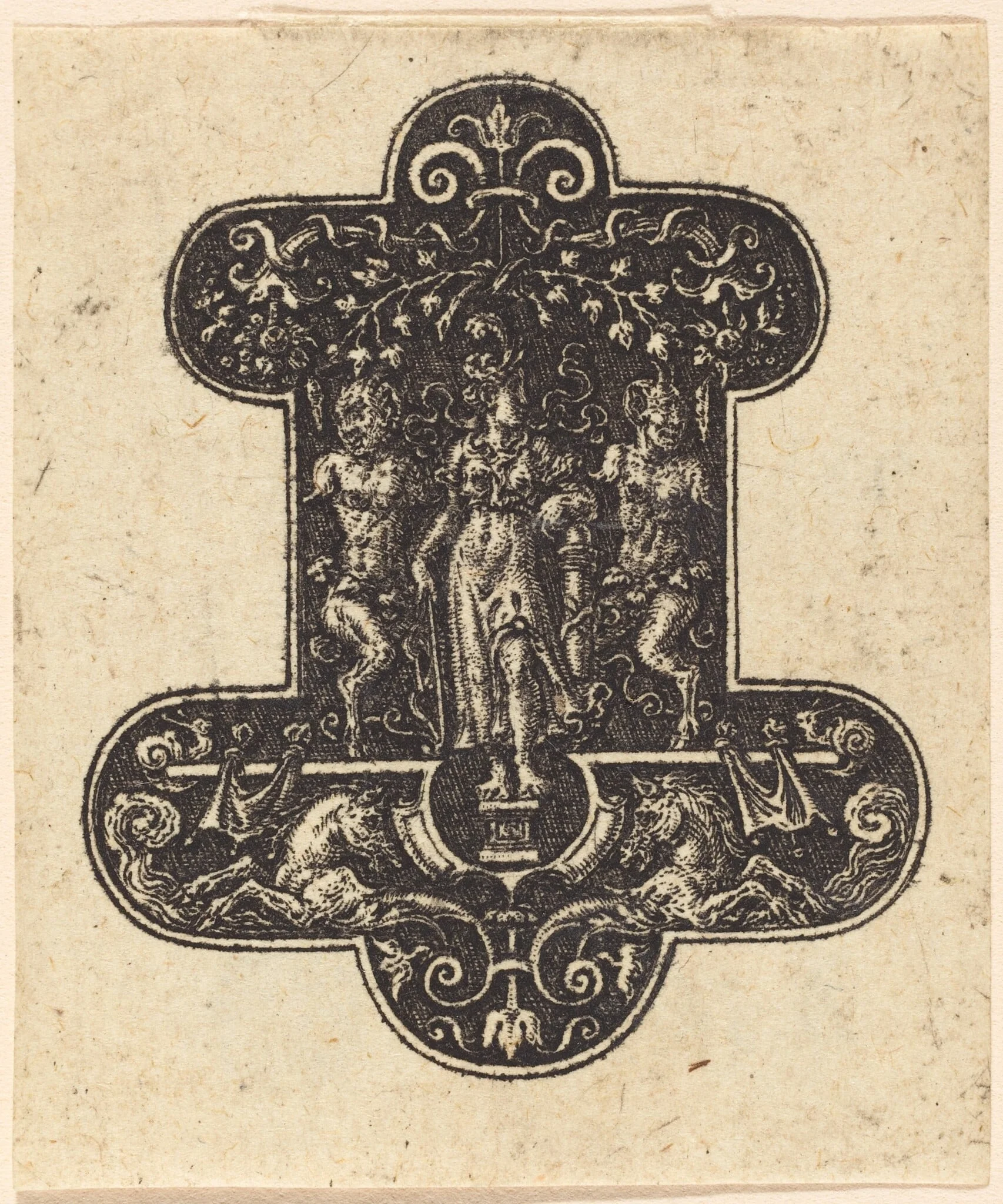 Diana Standing, by Etienne Delaune, ink, 1551