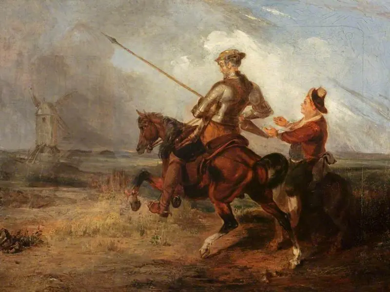 Don Quixote Tilting at a Windmill