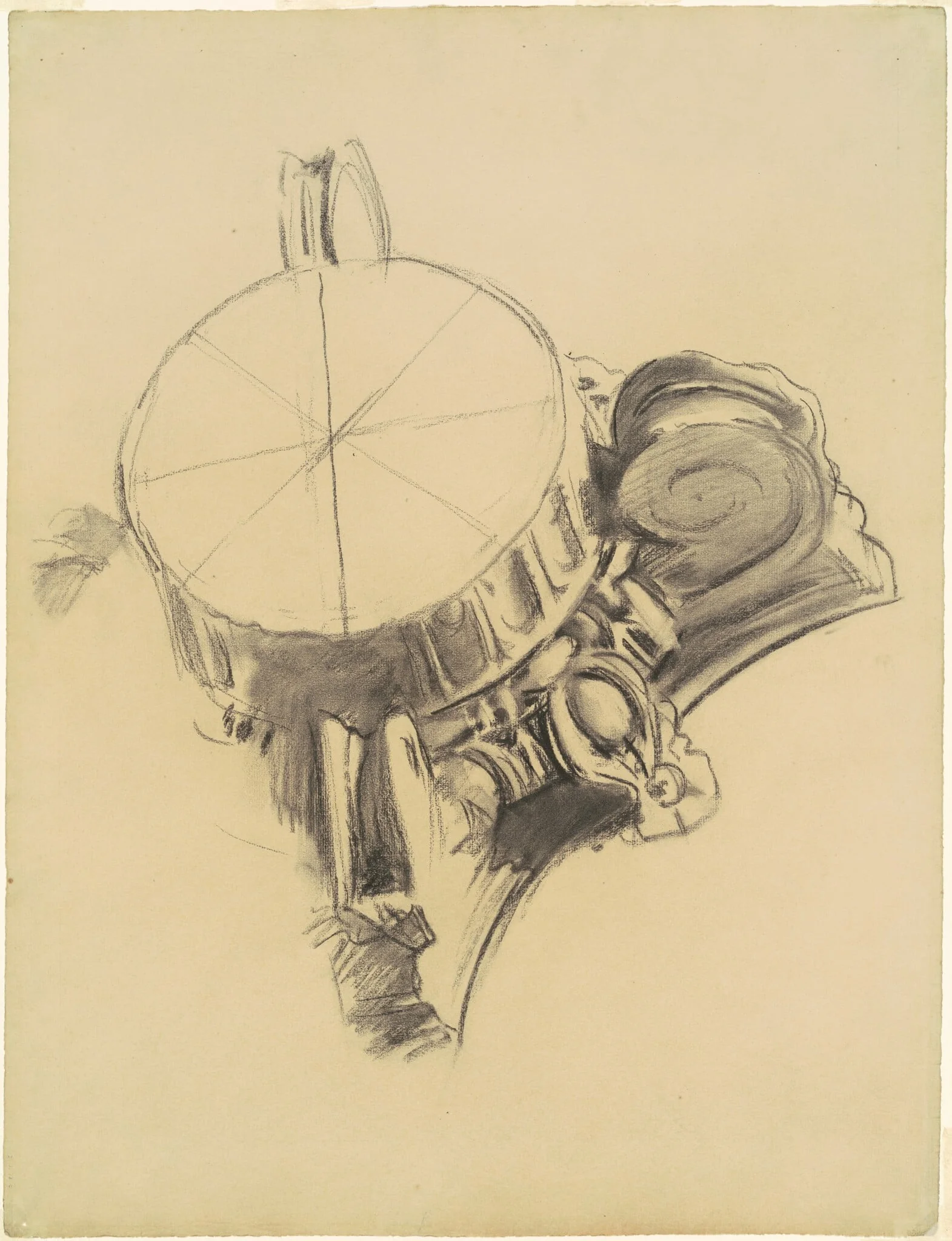 Study for "The Fall of Gog and Magog", by John Singer Sargent, charcoal, 1910