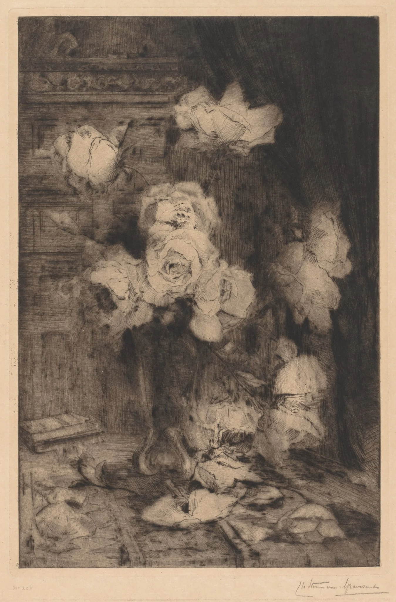 Study of Roses, by Charles Nicolas Storm van 's-Gravesande, 1891