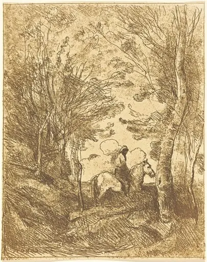 Horseman in the Woods, Large Plate (Le Grand Cavalier sous bois)