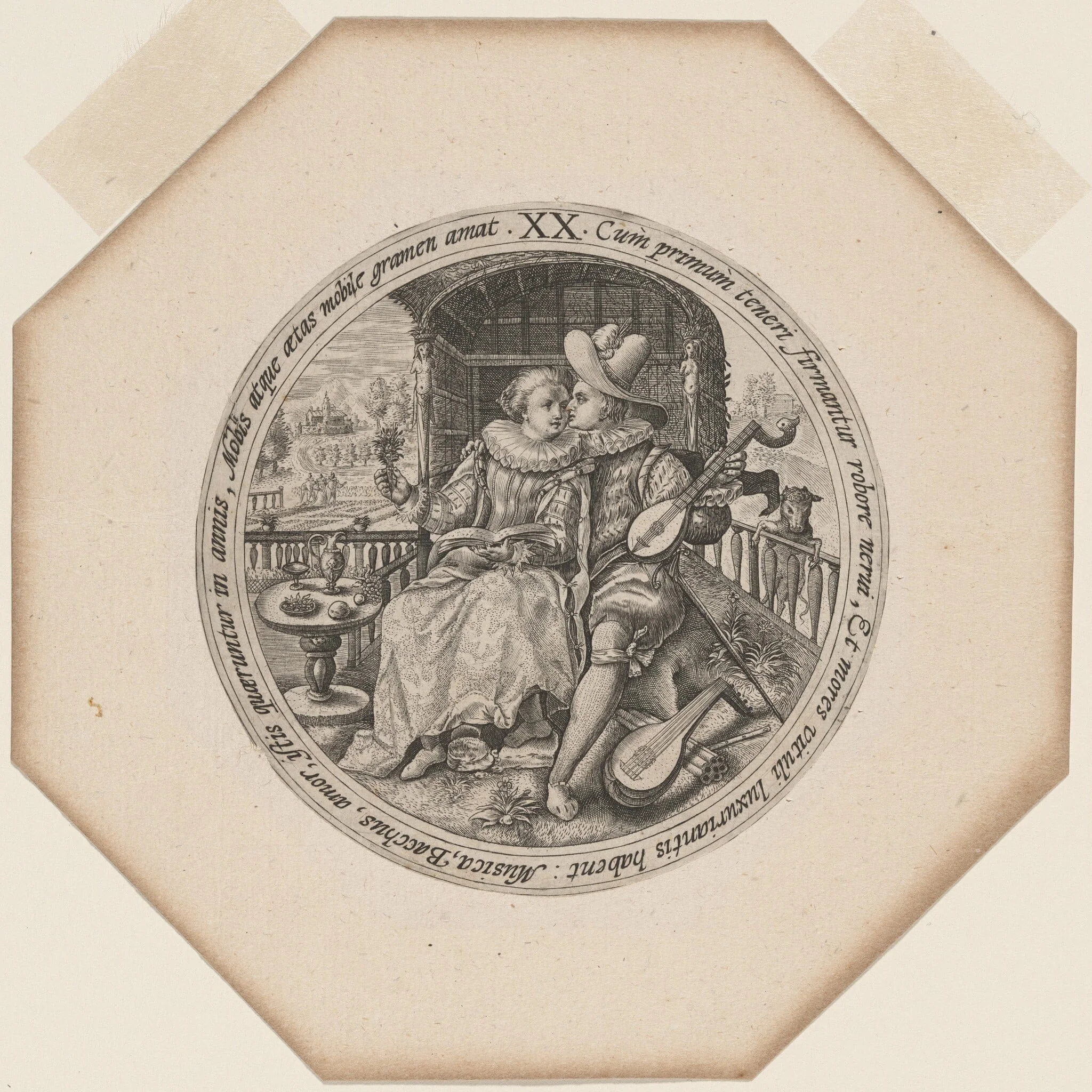 XX: Twenty Years, by Crispijn van de Passe I, ink, 1599