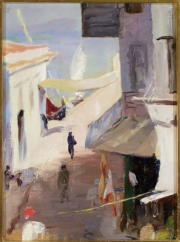 Alleyway in the port by the harbour. From the journey to Constantinople