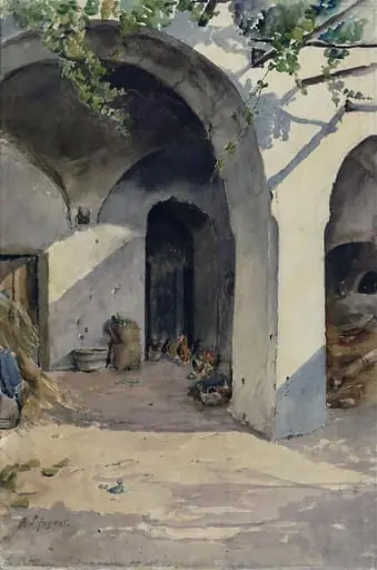A Courtyard at Anacapri