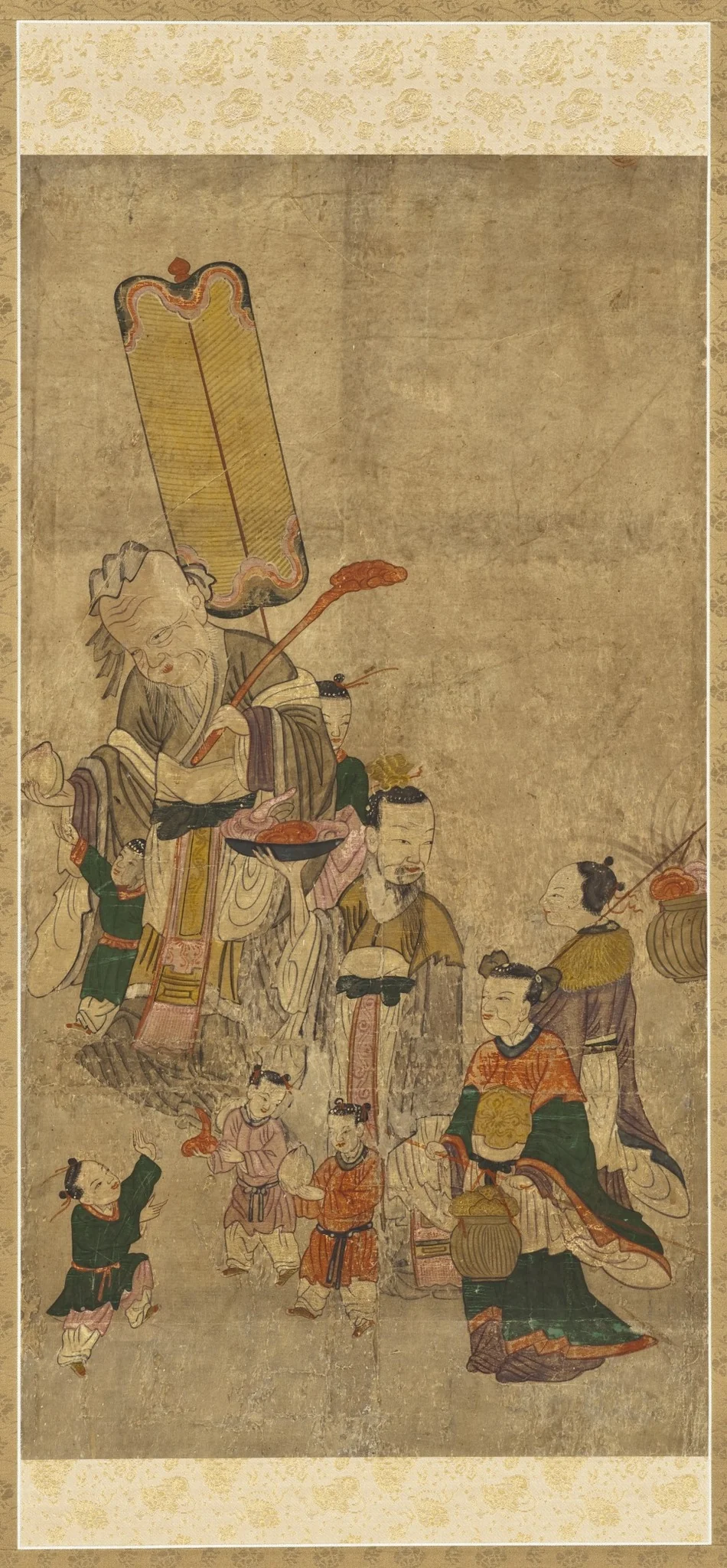 Dongfang Shuo (Tongbang Sak), one of the Eight Chinese Immortals, by Unknown, unspecified, 1750