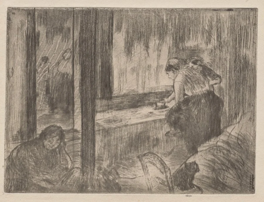 The Laundresses, by Edgar Degas, 1880