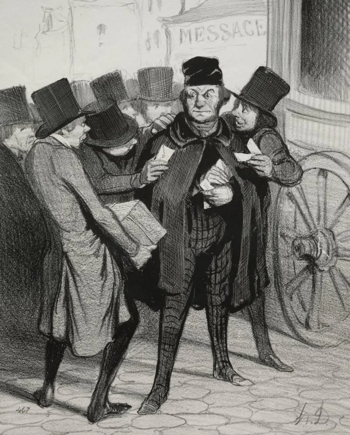 A Pleasure Trip to Paris, by Honoré Daumier, 1843