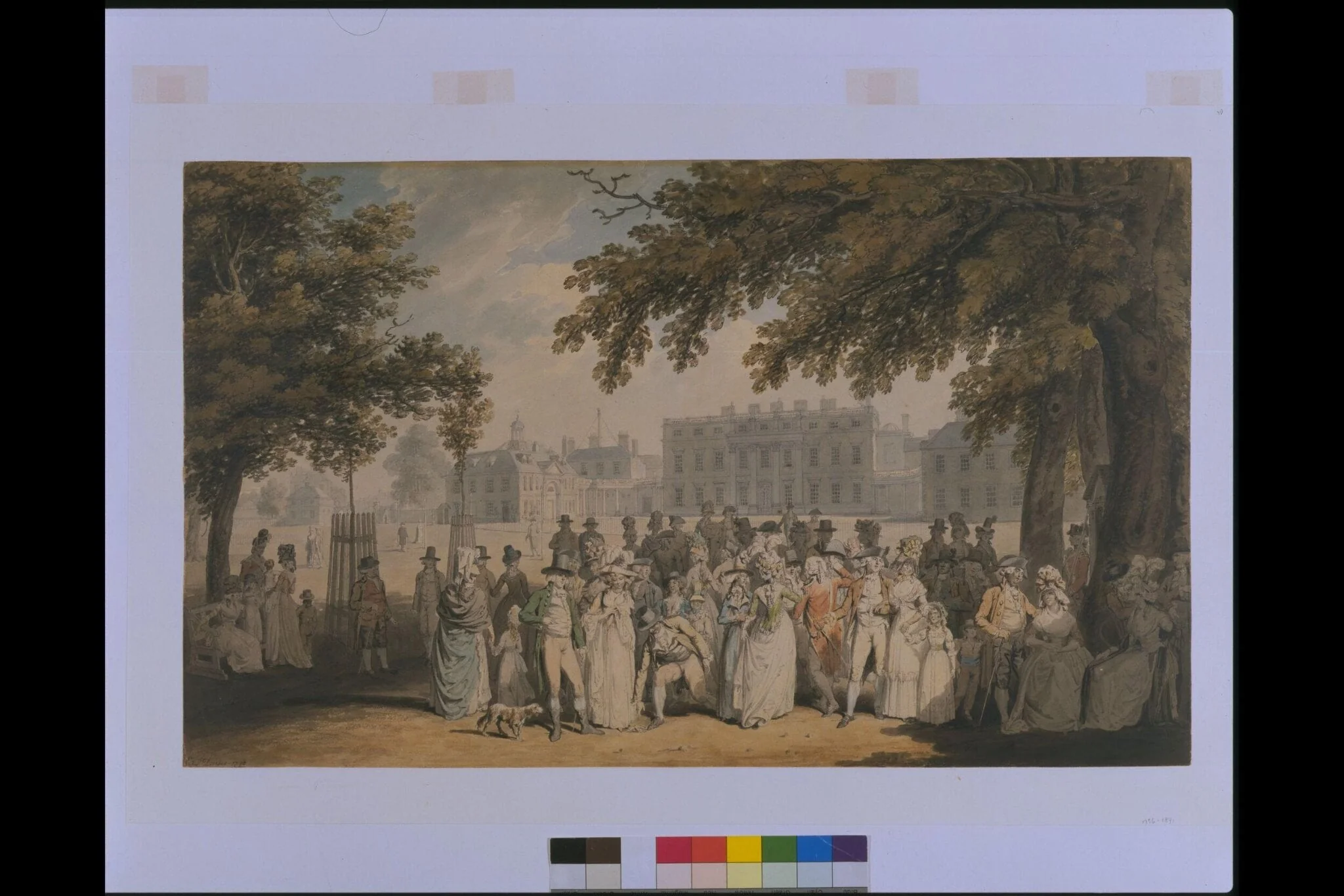 Buckingham House, St James's Park, by Edward Dayes, watercolor, 1790