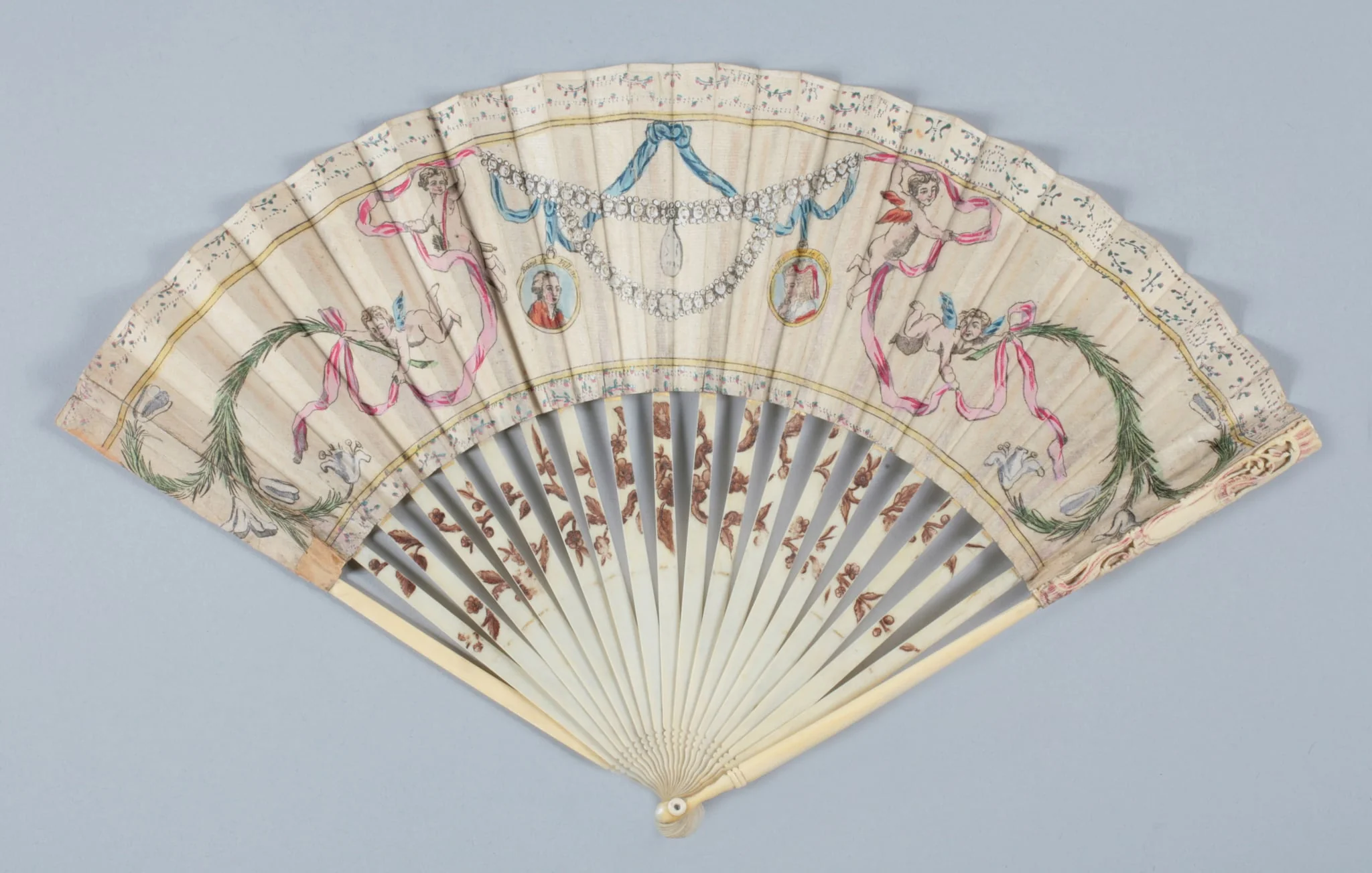 Eventail plié, by Unknown, unspecified, 1785