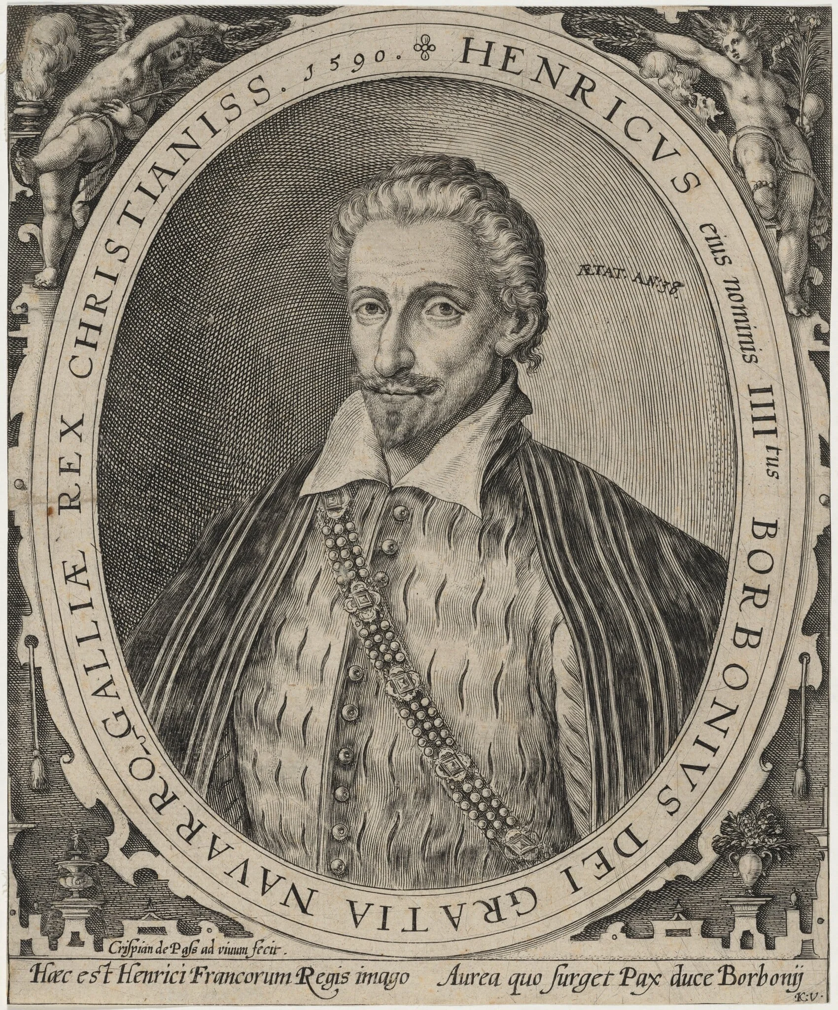 Henry IV, King of France, by Crispijn van de Passe I, ink, 1590