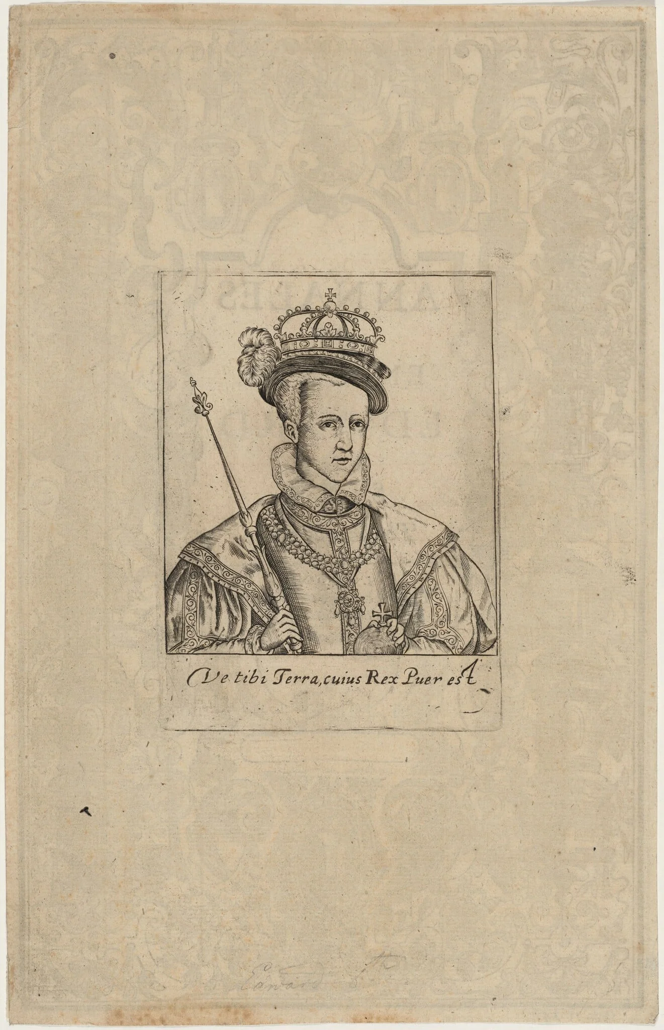 Edward VI, by Thomas Cecil, ink, 1630