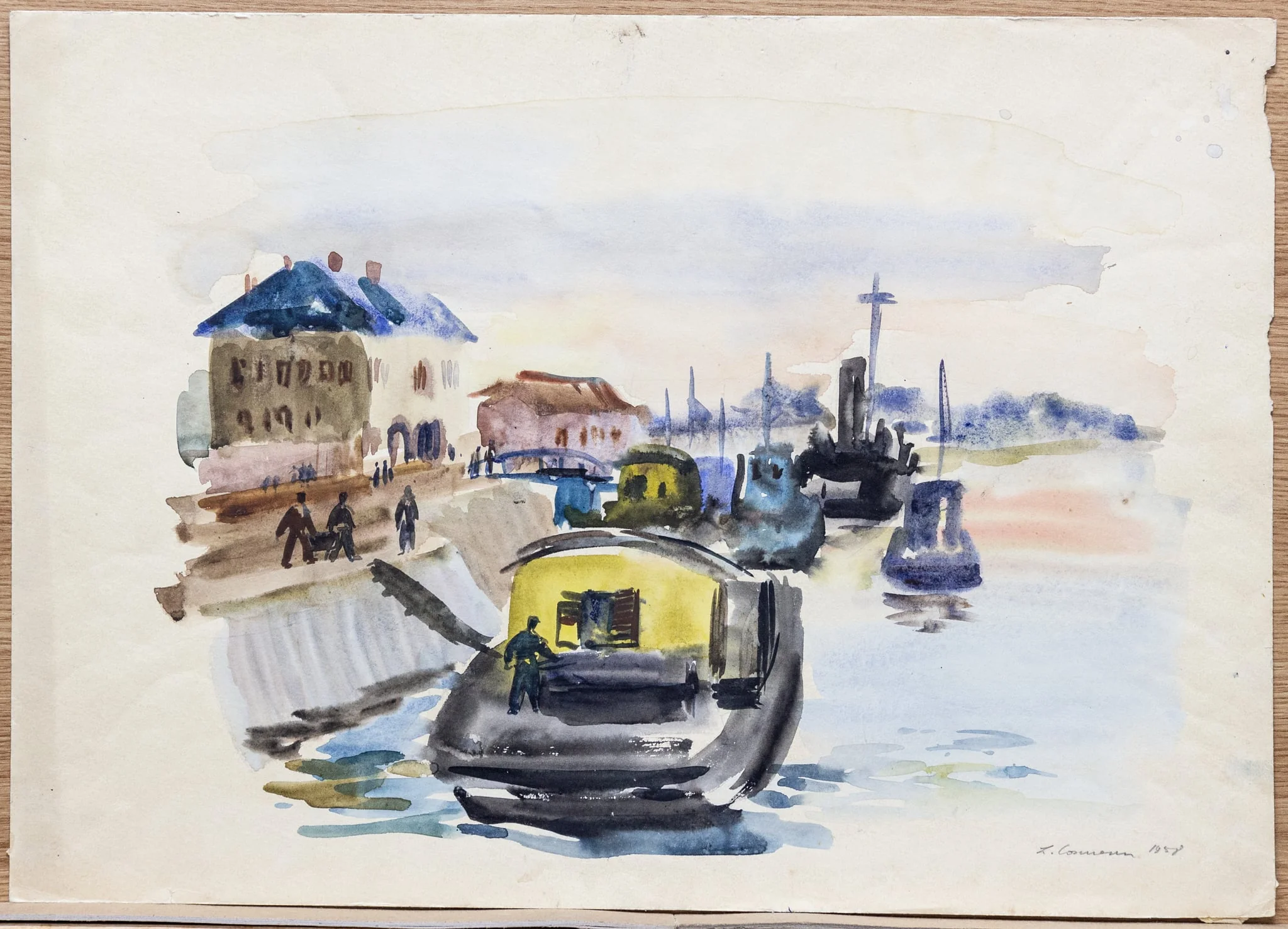 Tulcea (portul), by Lucia Cosmescu, unspecified, 1950