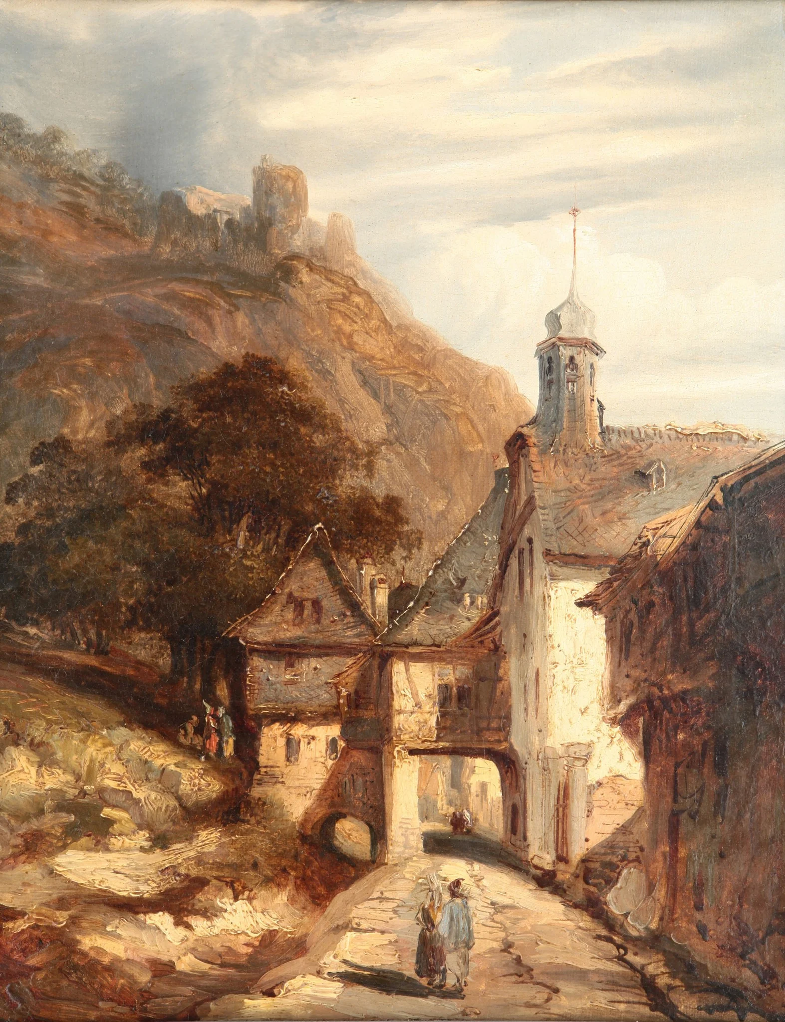 Paisaje de Normandia, by Genaro Pérez Villaamil, oil, 1842