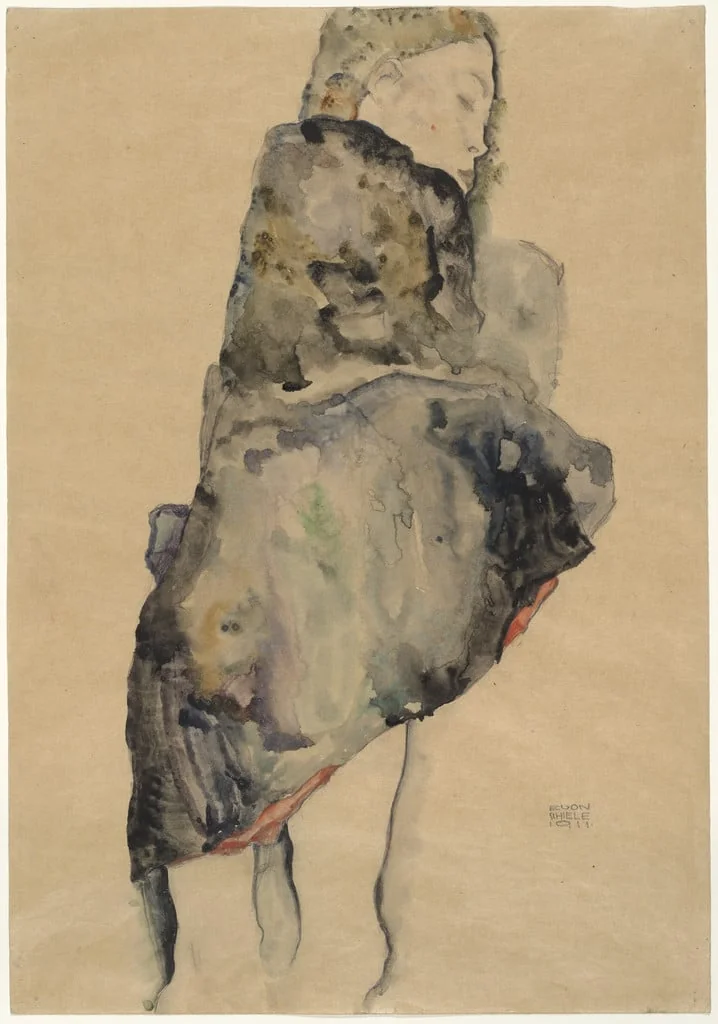 Untitled, by Egon Schiele, watercolor, 1911
