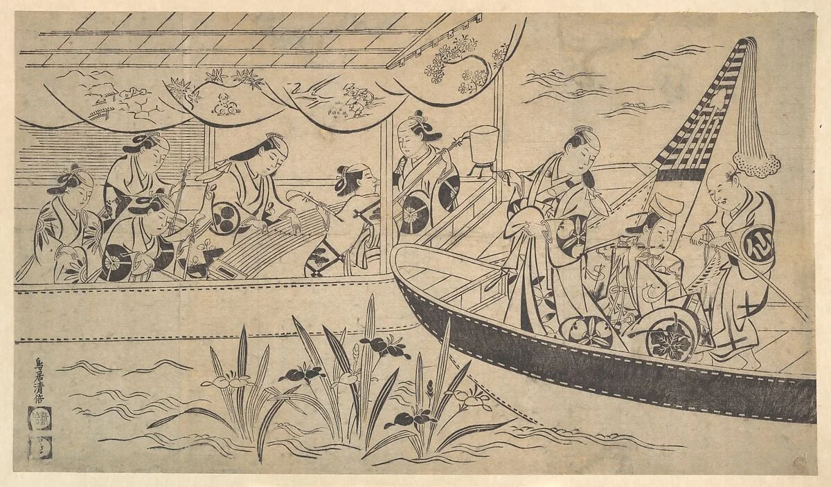 Untitled, by Torii Kiyomasu I, ink, 1705